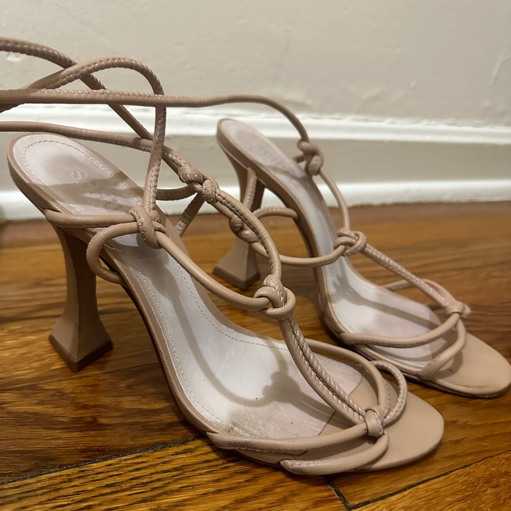 Schutz Strappy Nude Heel